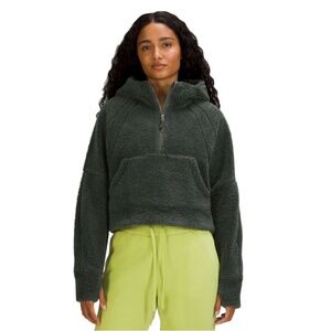 Lululemon Scuba Half-Zip Fleece Hoodie Smoked Spruce NWOT